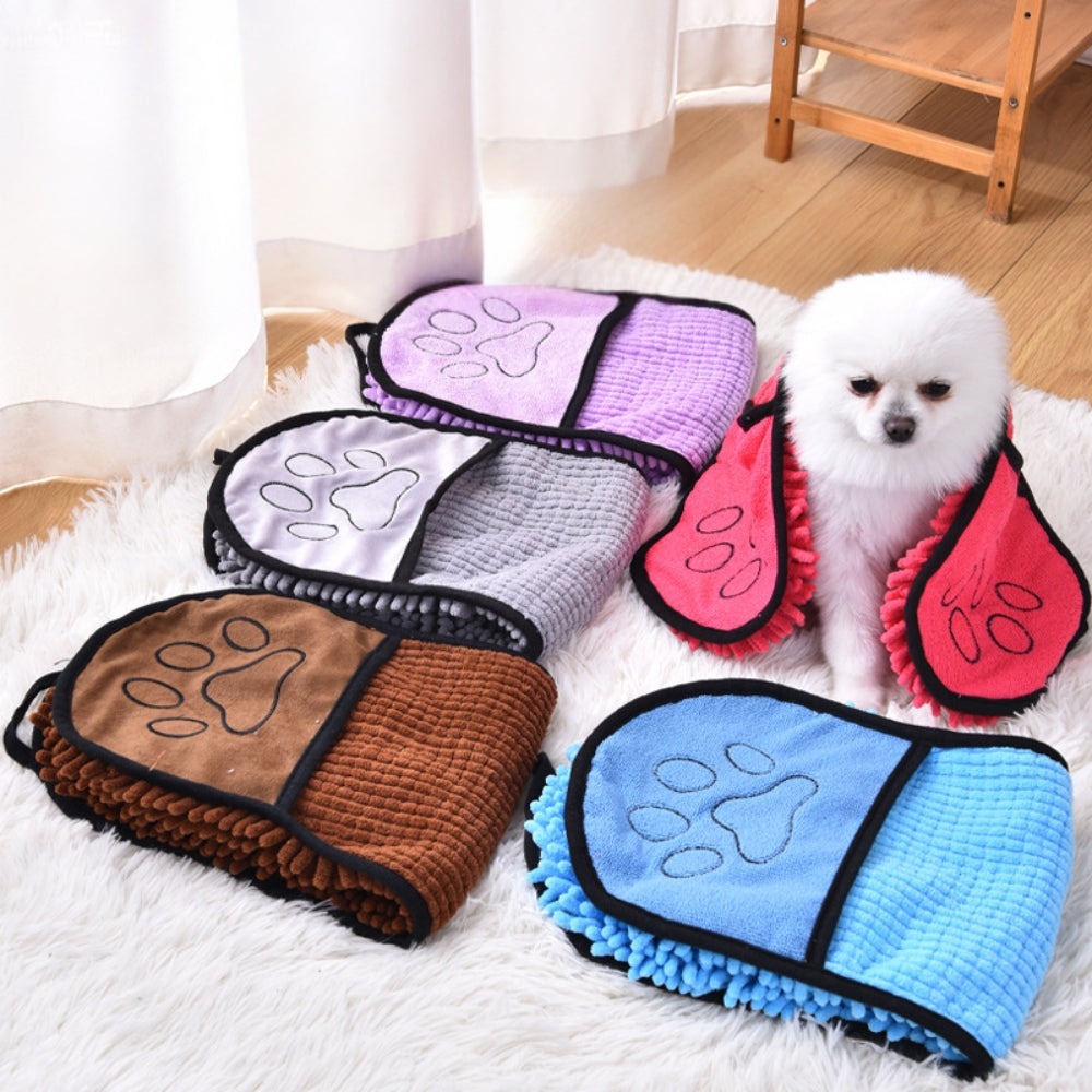 Soft Absorbent Dog Bath Robe Towel for Pets
