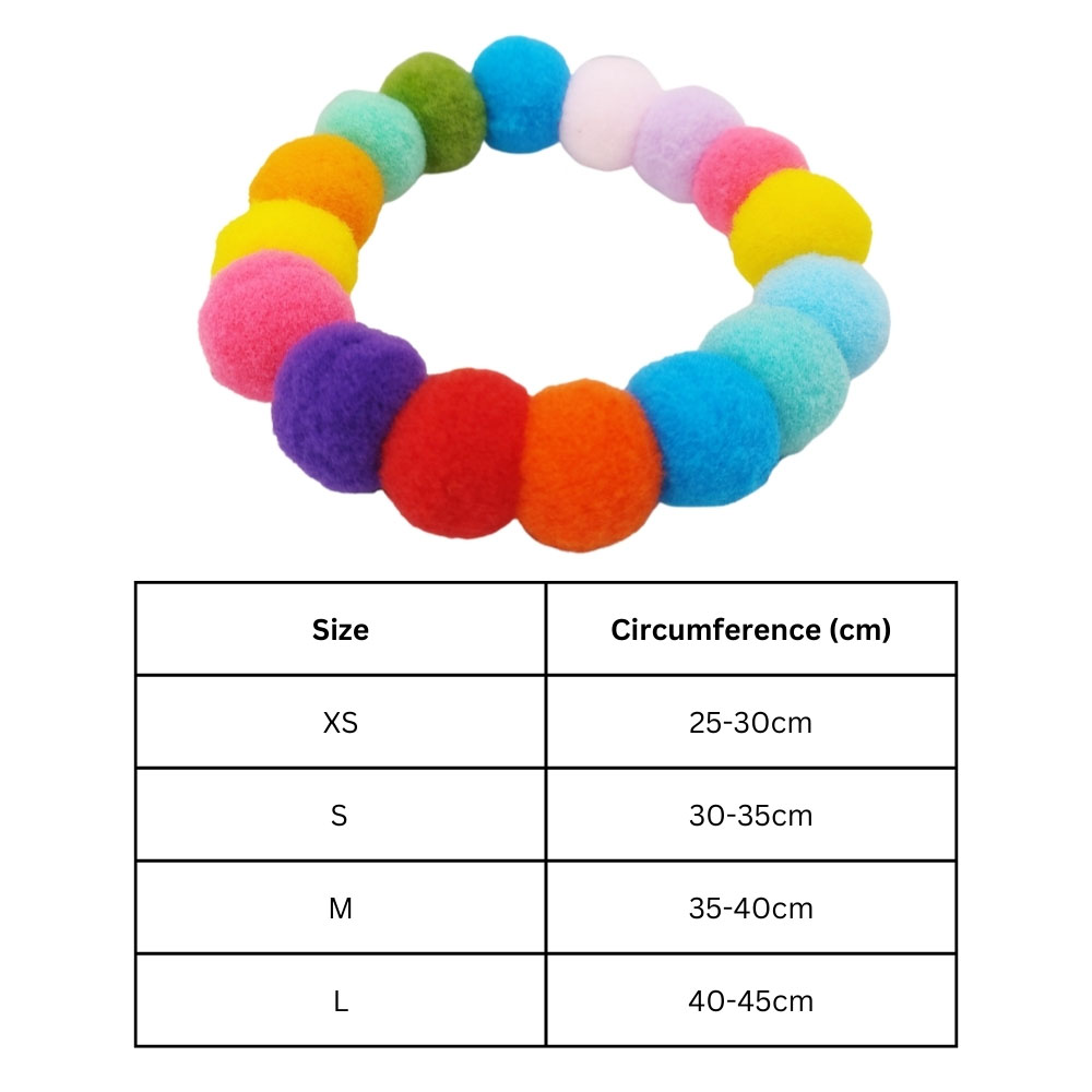 Rainbow Flower Bow Tie Necklace Collar for Dogs and Cats