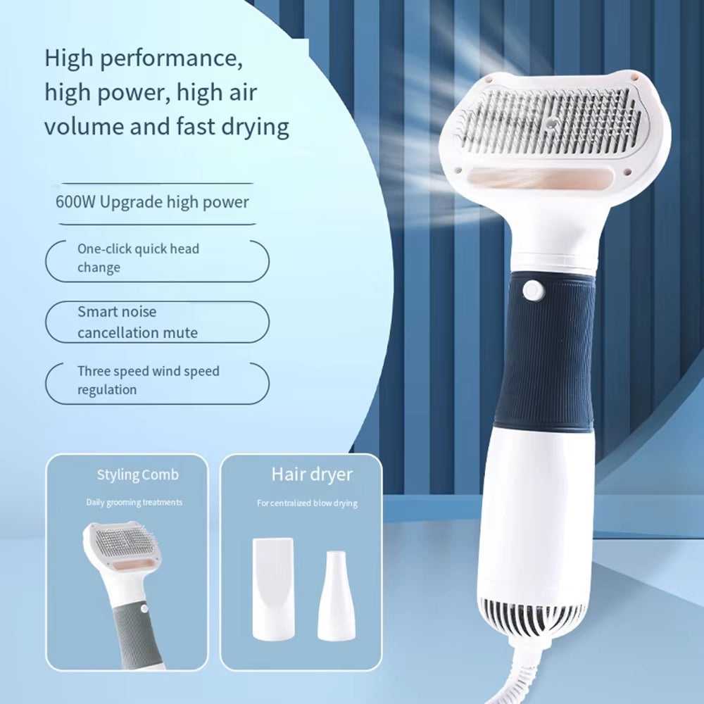 Pet Hair Dryer & Grooming Brush