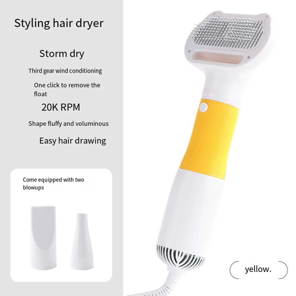 Pet Hair Dryer & Grooming Brush