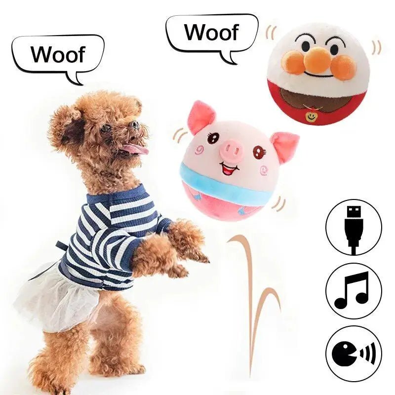 Auto Bounce & Squeak Toy - Waggle & Fetch - 