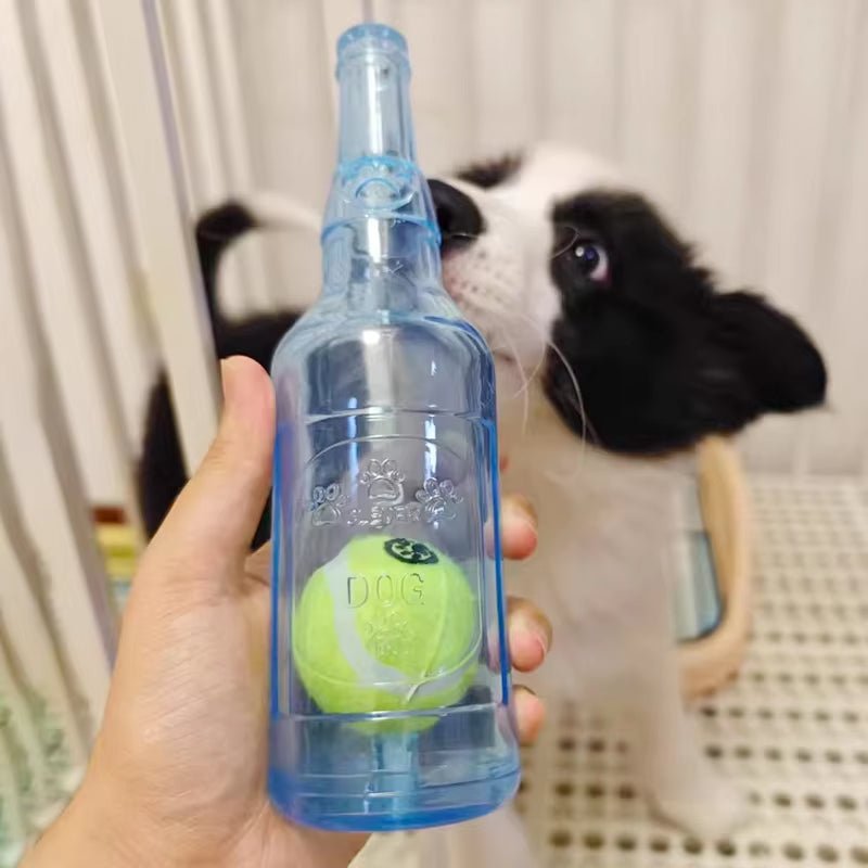 Beer Bottle with Tennis Ball - Waggle & Fetch - 